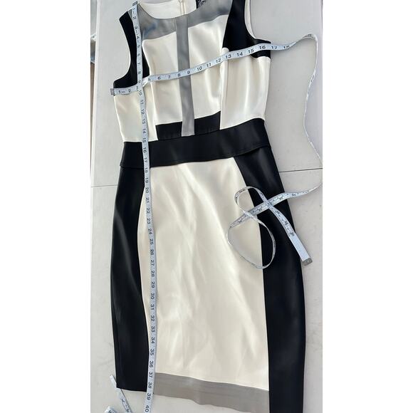 JAX colorblock pencil sheath dress womans 6 career work office chic‎ - Picture 9 of 9